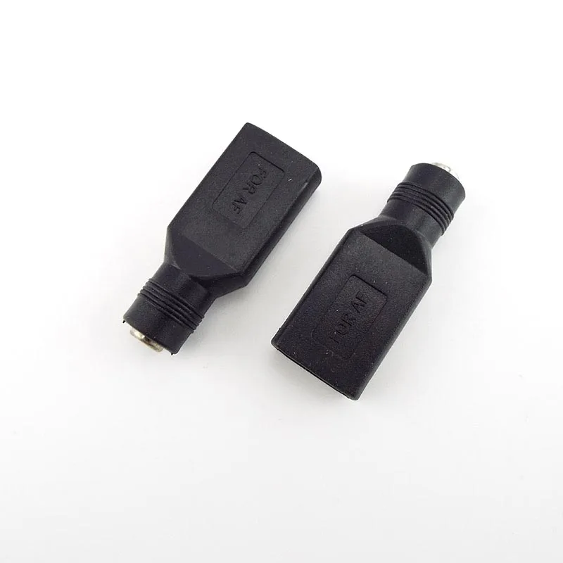 5V USB Female Jack to Round Head Hole 5.5 x 2.1mm Female Jack DC Power Interface Conversion Charger Adapter Connector D5