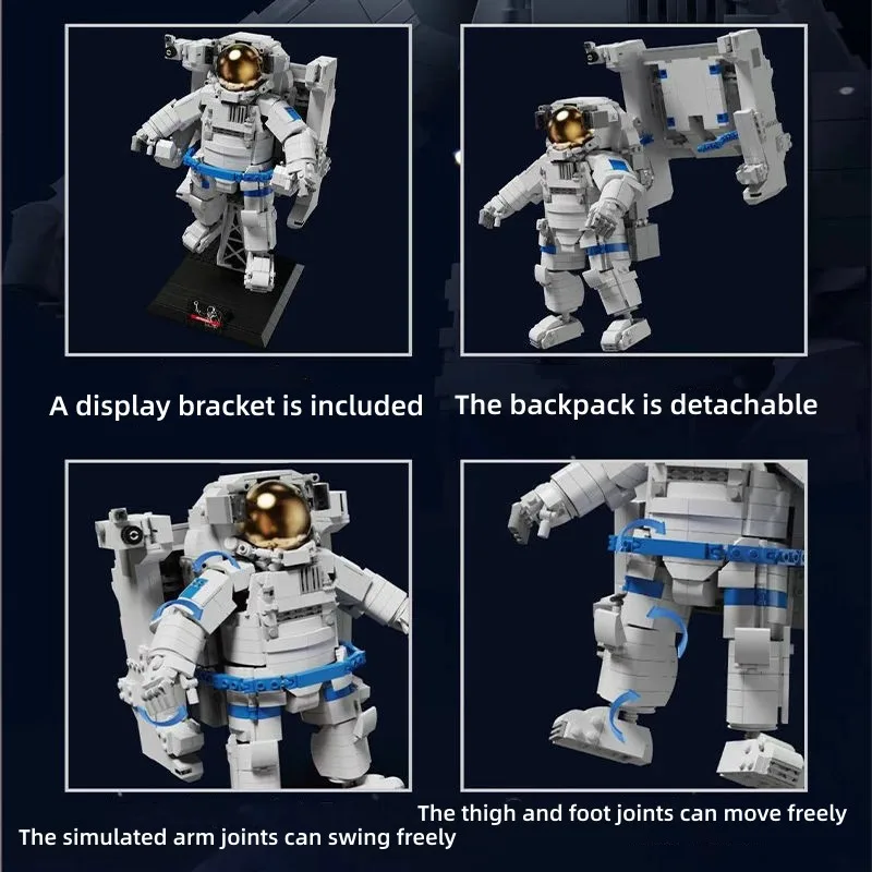 Space Astronauts Building Blocks Spaceman Exploring Robot Adventure Model Action Figure Bricks Educational Assembly Toy Kid Gift