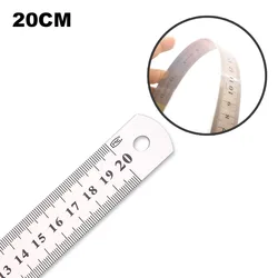 Straight Ruler Fine Inch Centimeter Scale Office Student Drawing Line Tool Stainless Steel 20cm 1PC Metal Xin Soft C08-0584