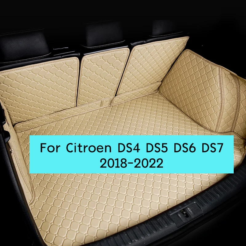 

Специальные коврики в багажник автомобиля из искусственной кожи с полным покрытием для Citroen DS4 DS5 DS6 DS7 2018-2022, автомобильные аксессуары, ковер