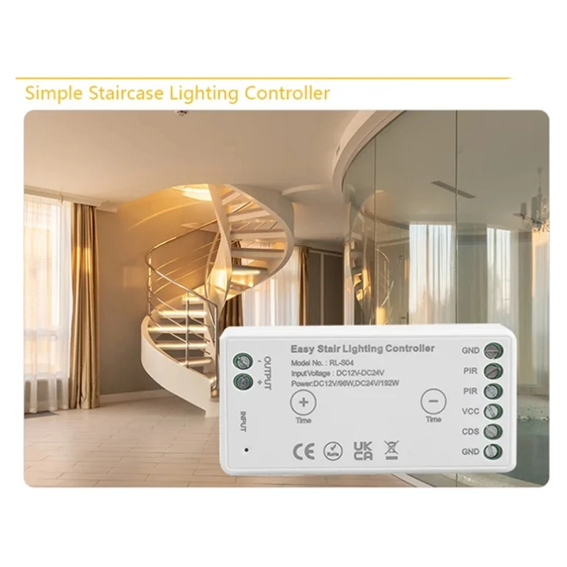 TOP Wifi Tuya APP DC 12V 24V 8A Easy LED Stair Lighting Controller PIR Infrared Human Motion Daylight Sensor Switch