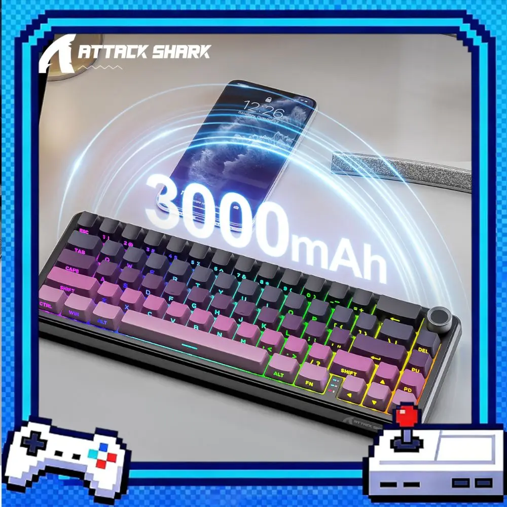 tastiera-meccanica-attack-shark-x66-tri-mode-wireless-con-manopola-retroilluminazione-rgb-tasti-pbt-stampati-lateralmente-tastiera-da-gaming