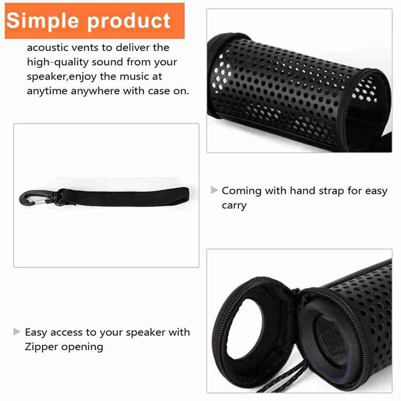 Hollowed Mesh Protective Hard Case Cover Bag For JBL Flip4 Flip 5 Waterproof Bluetooth-Compatible Speaker Accessories