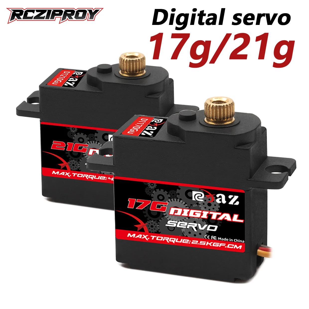 

17G/21G Metal Gear Waterproof Digital RC Servo for 1/14 1/16 1/18 RC Car Drone Boat Hyper Go 14209 14210 MN99S MN82 MN78 WPL