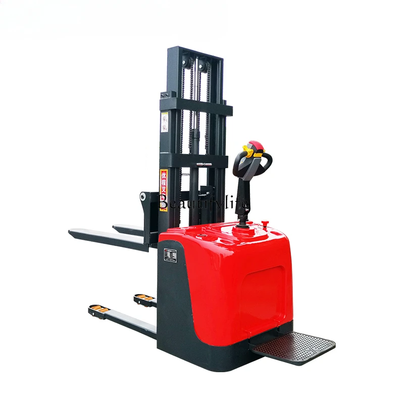 

All-electric hydraulic stacking electric forklift small pallet lifting stacking machine