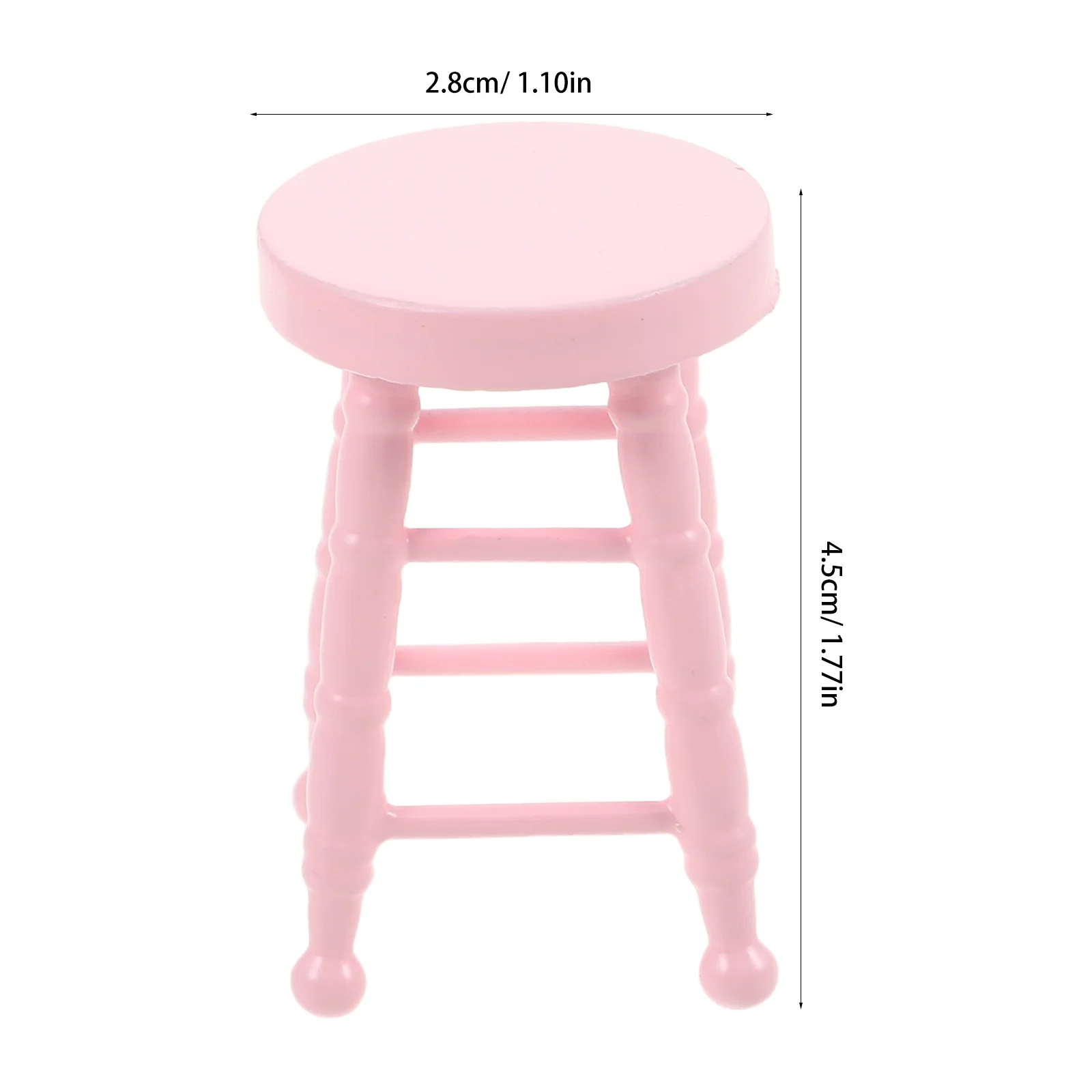 Tabouret Miniature pour maison de poupée, échelle 1:12, petit tabouret rond en bois massif pour maison de poupée, meubles artisanaux et accessoires