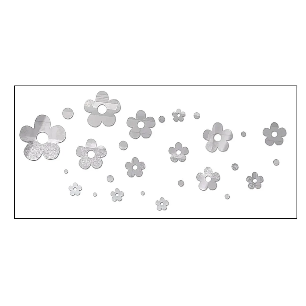 

1Set Acrylic Flower Mirror Wall Decor Sticker Reflective Decal for Home Bedroom Bathroom Living Room Flower Mirror Sticker