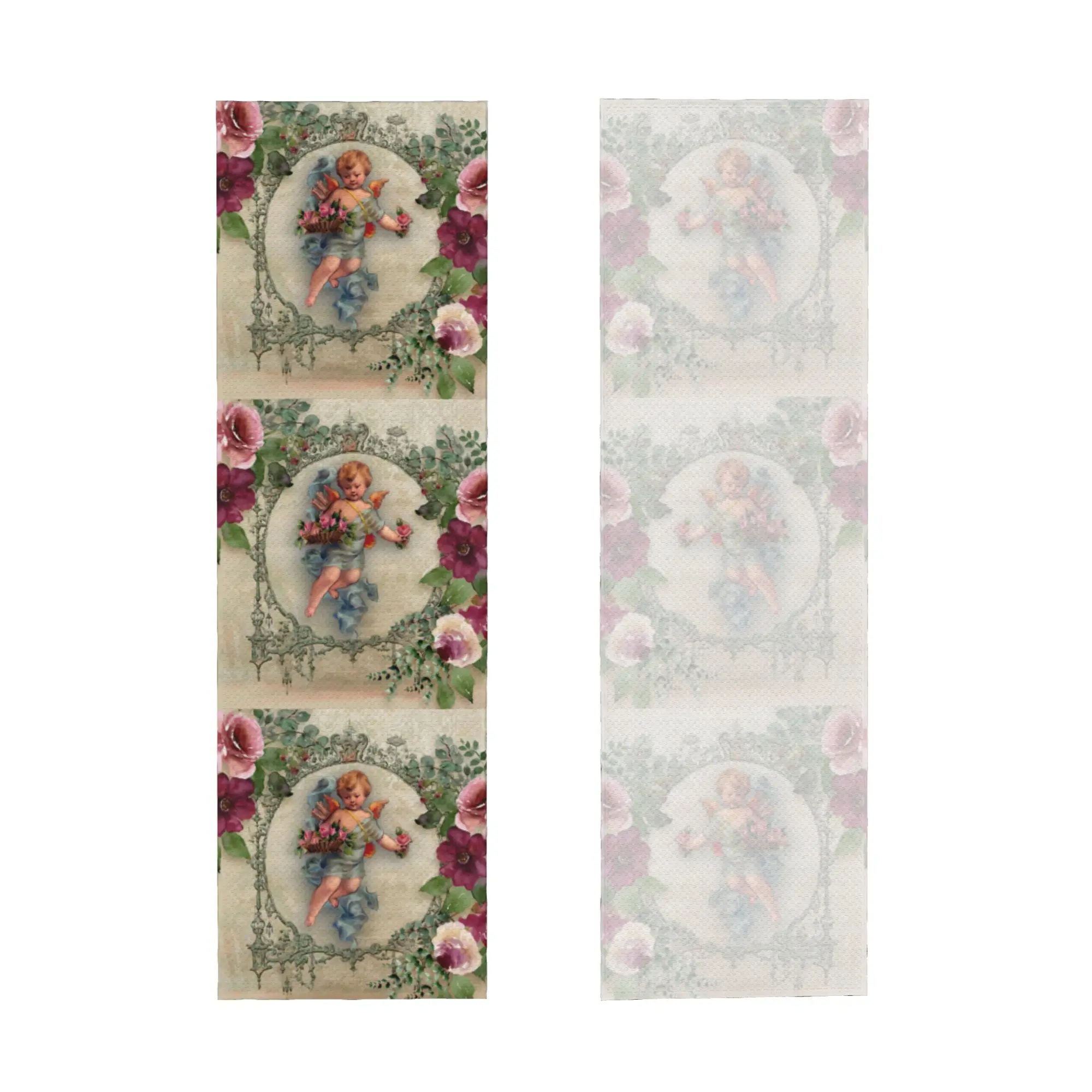 Victorian Angel Print with Vintage Rose Bouquets Shabby Chic Towel Quick Drying  Super Soft For Training Towels