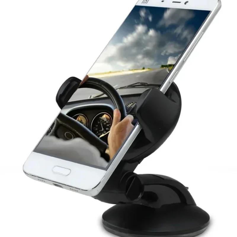 حامل هاتف سيارة متعدد الزوايا قابل للتعديل مع كوب شفط قوي لجميع الهواتف الذكية في المركبات