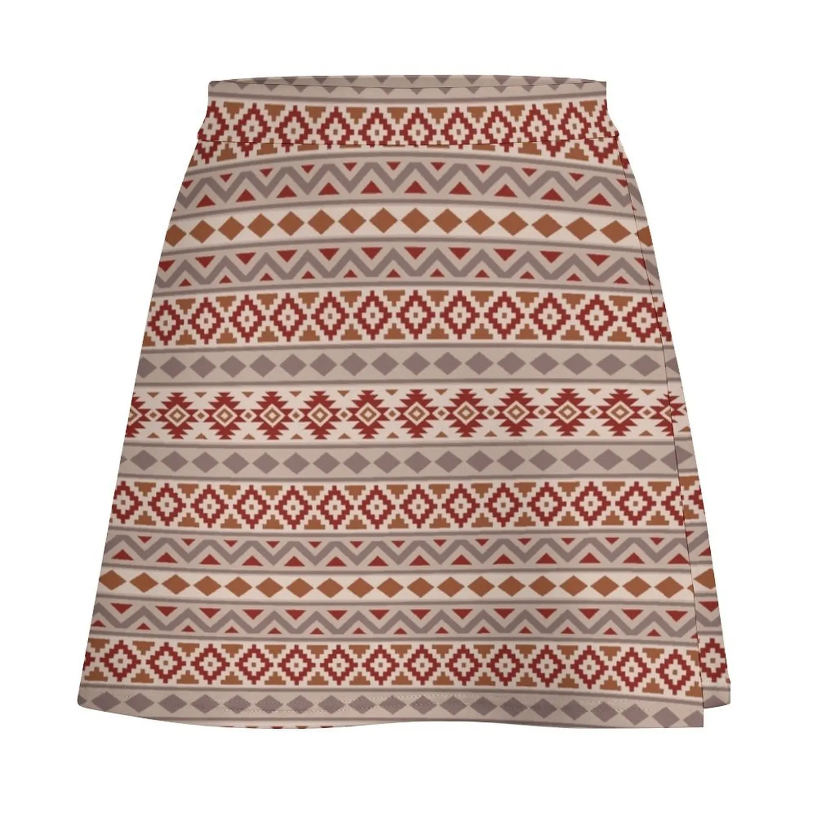 Aztec Essence Pattern IIIb Taupe Creams Terracotta Mini Skirt skirts women summer 2025 skirt for women