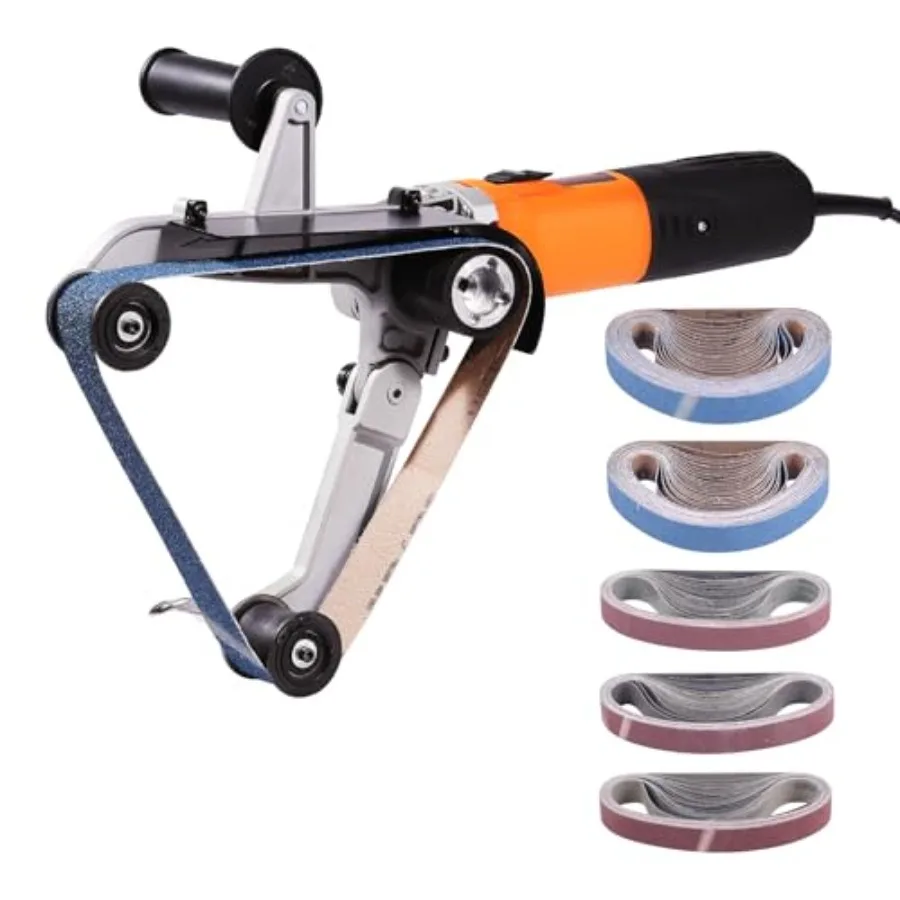 

, 1000W Pipe Belt Sander with 6 Variable Speeds 1100-3200rpm, Profional Belt Sander Grinding hine with 100PCS Sanding Belts for