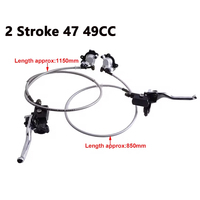 2 Stroke 47 49cc Motorcycle pocket bike Brake Front Rear Left Right Pump Master Cylinder Hydraulic Brake Hose Line Brake Caliper