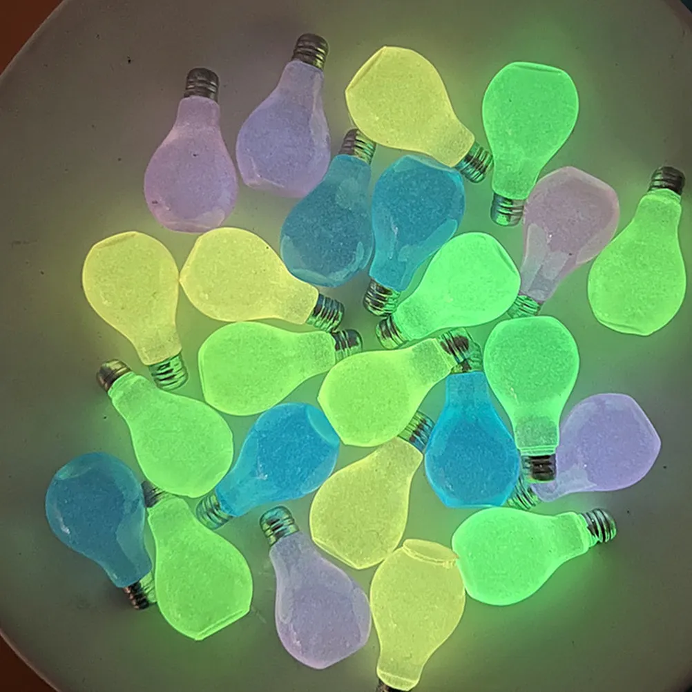 

10 шт. миниатюрных подвесок-лампочек для рукоделия, декоративные миниатюры из смолы, крошечные аксессуары, флуоресцентные лампочки для декора, товары для творчества
