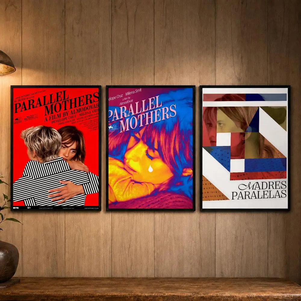 Spanish Drama Movie Madres Paralelas Poster Self-adhesive Art Poster Decoracion Painting Wall Art White Kraft Paper Home Decor