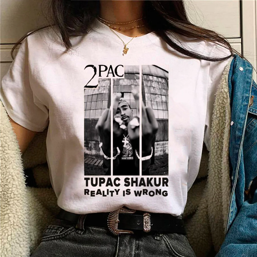 Tupac t-shirts women streetwear Tee girl y2k clothes