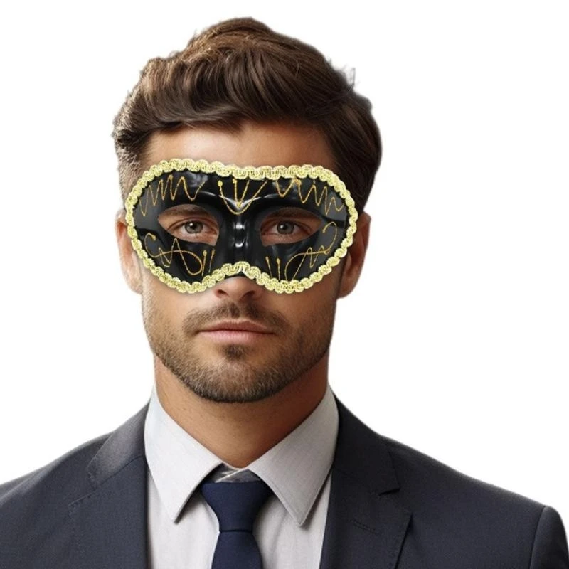 Ręcznie malowana maska ​​maskarada maska ​​pół twarzy maska ​​na halloween maska ​​maskwajowa Maskarady dla mężczyzn dla masy