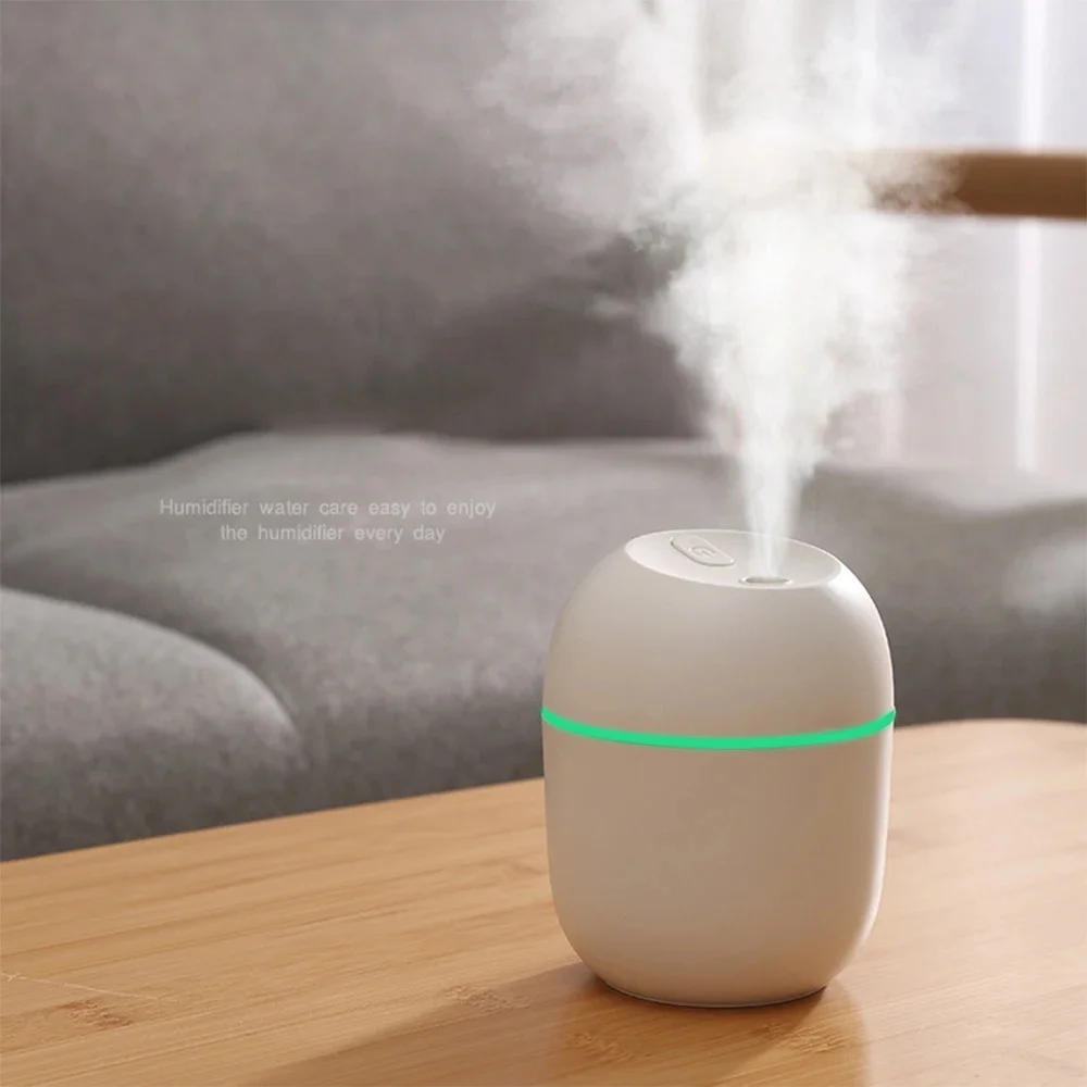 

220ML MINI Portable Air Humidifier Aroma Essential Oil Diffuser Humidificador for Home Car Office with LED Night Lamp Freshner