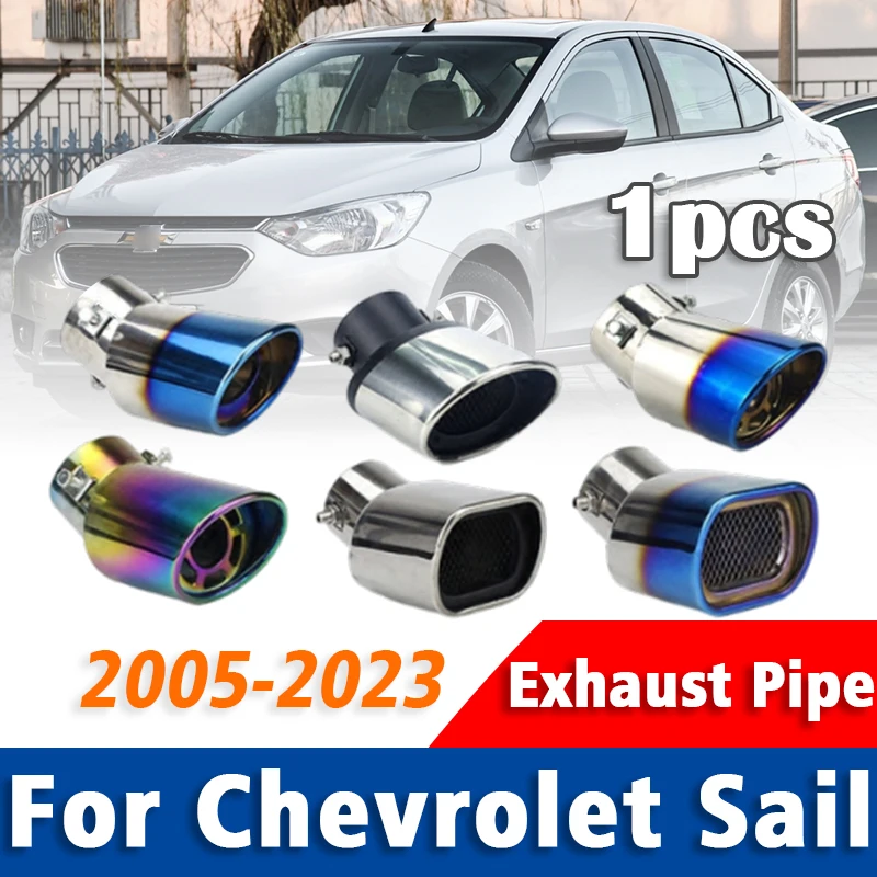 1Pcs For Chevrolet Sail Nueco 2005-2023 Stainless Steel Exhaust Pipe Muffler Tailpipe Muffler Tip Rear Tail Throat Accessories