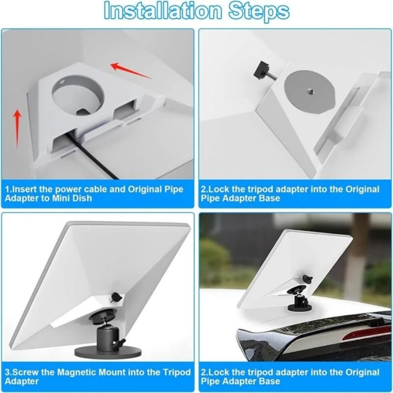 DXAB Car Roof Mount Quick Quick Mount Accountories Assories لإكسسوارات الأقمار الصناعية
