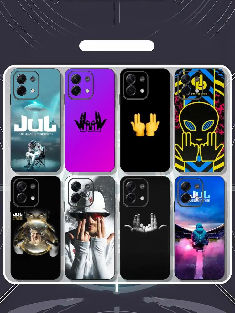 

Cool JuL fashion design ins Phone Case For Xiaomi Redmi Note 14 13 12 11 Pro Plus S 5G 14C A3 Soft Black Phone Cover