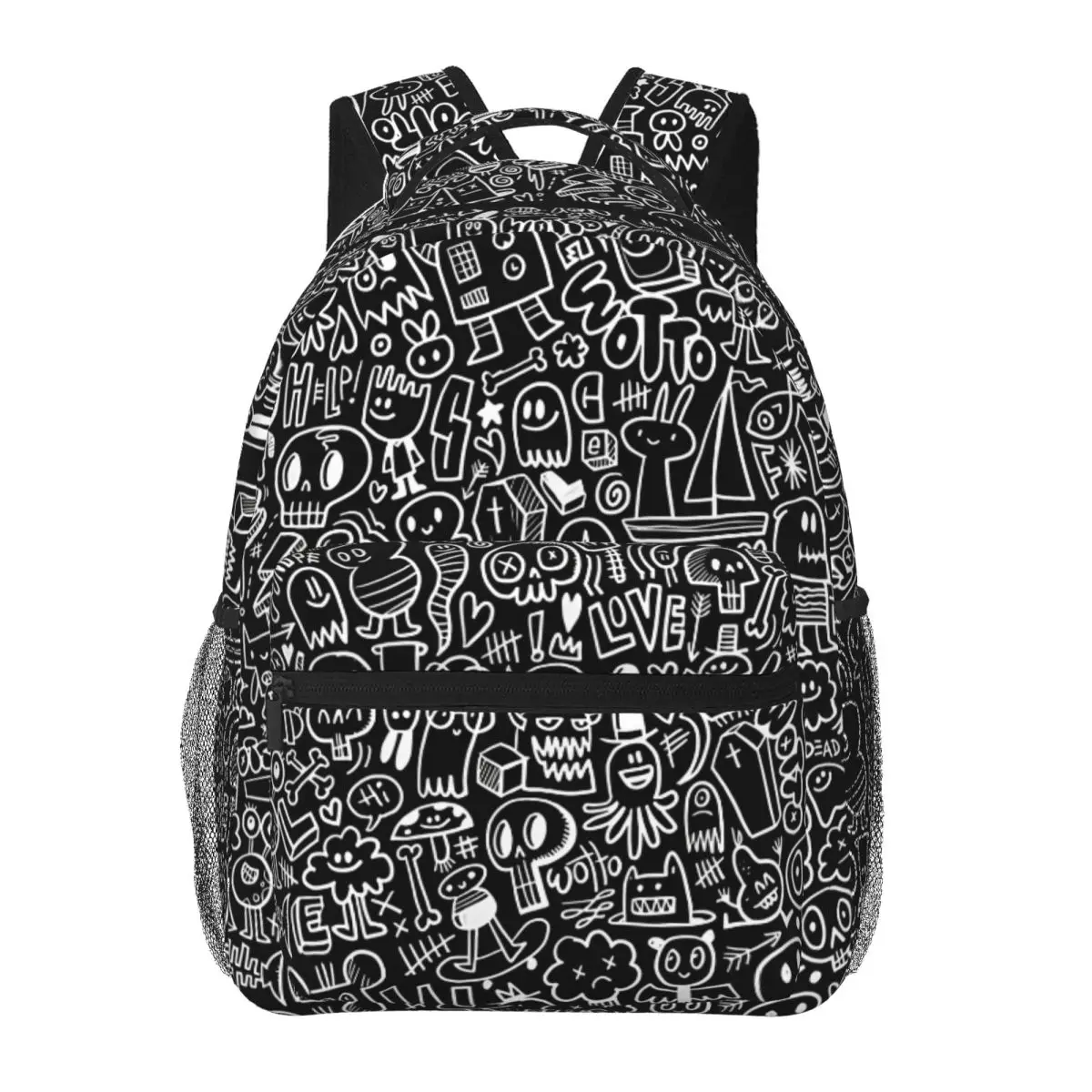 

Chalk Doodles Backpack for Men Women Fashion Student Business Daypack College Shoulder Bag 16in