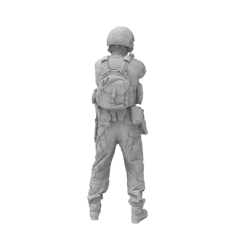 1/24/ Warrior Resin Model Kit GK Micro 3D Printed Grey Model Statue, High Precision Resin Model Handmade Uncolored