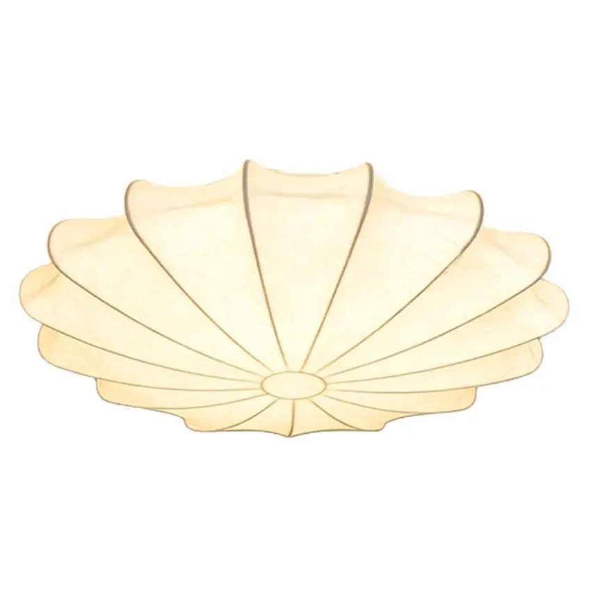 

Japanese style Lotus leaf round cloth ceiling lights living room lighting bedroom ceiling lamps cream style led aisle fixtures