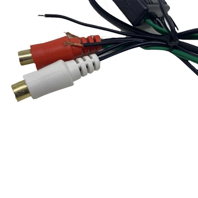 Convertidor de altavoz a 2 salidas de línea RCA IN/OUT alto/bajo para audio de coche