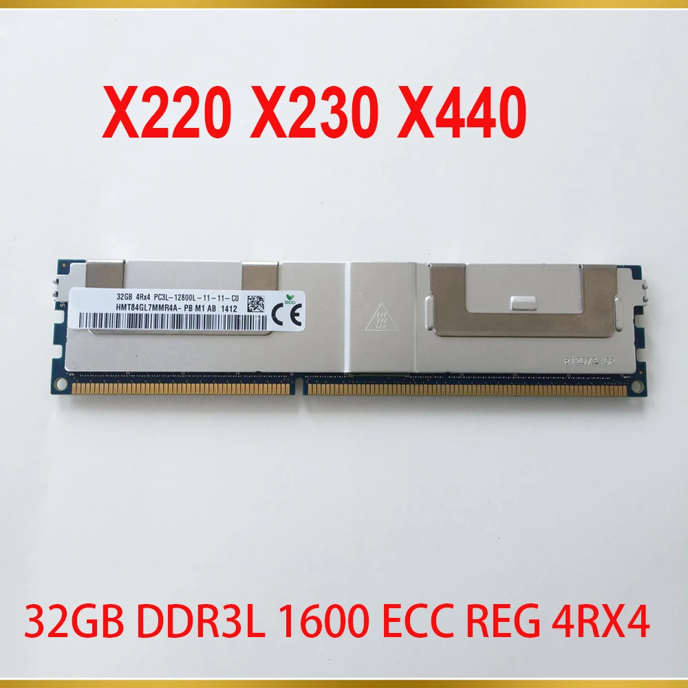 

1Pcs For IBM Flex System X220 X230 X440 Server Memory 32G 32GB DDR3L 1600 ECC REG 4RX4 RAM