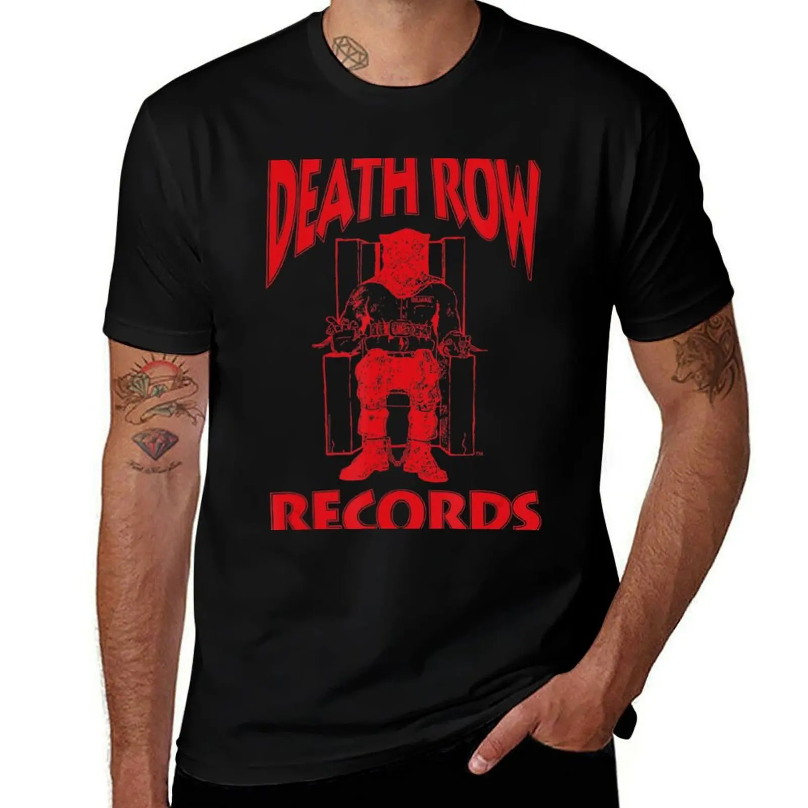 

Death Row Records Red T-Shirt man t shirt cotton high quality t shirts for man cotton soft T-Shirt