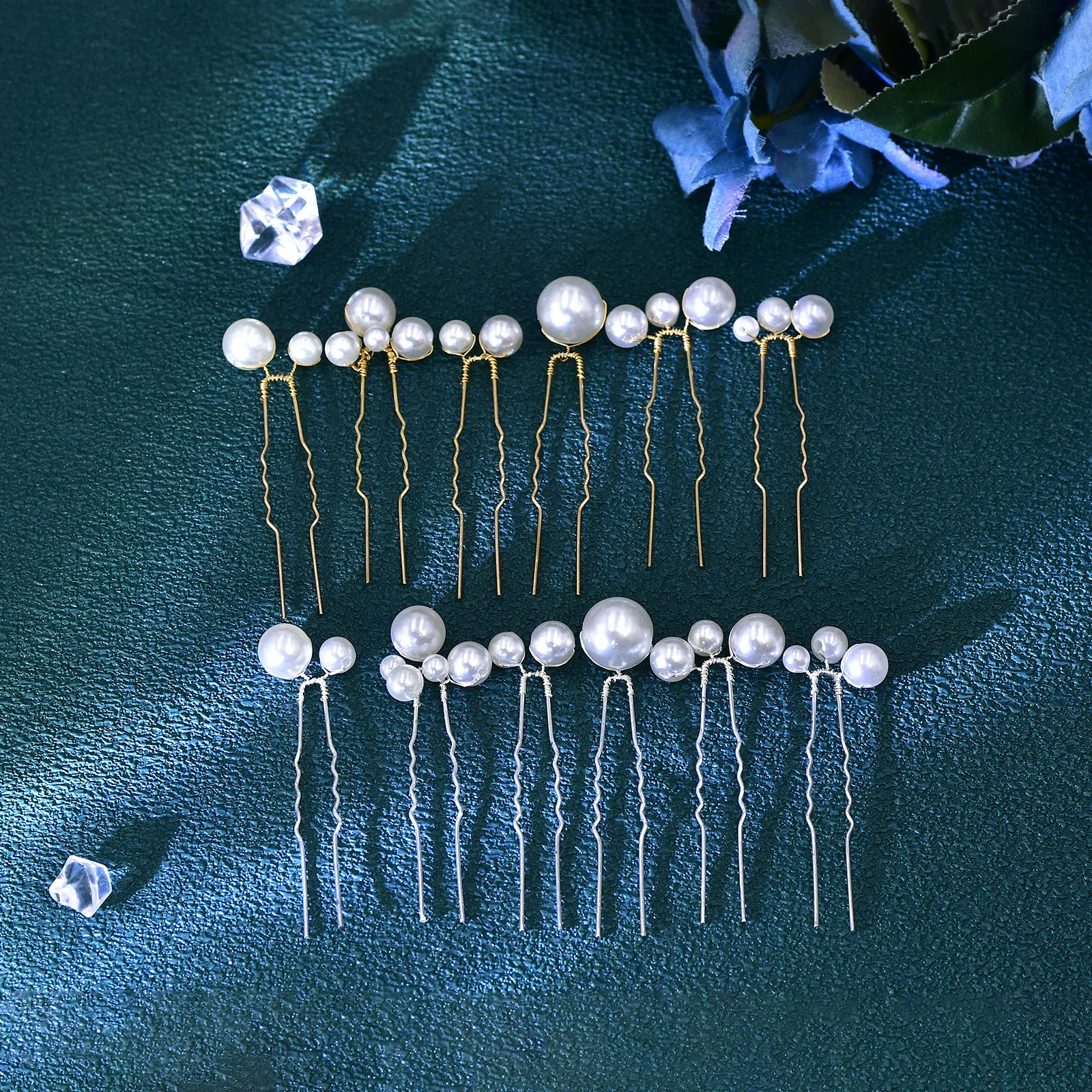 Wedding Bride Hair Accessories A Set of Pearl Hair Forks Wedding Hairstyle Design Ornaments Simplicity Women U-shaped Pin HP733