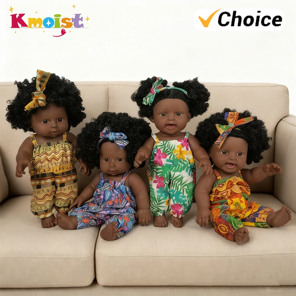 

12-дюймовые милые виниловые темные модные куклы для девочек и мальчиков, детские игрушки, куклы с черными волосами, игрушки для детей, рождественские подарки