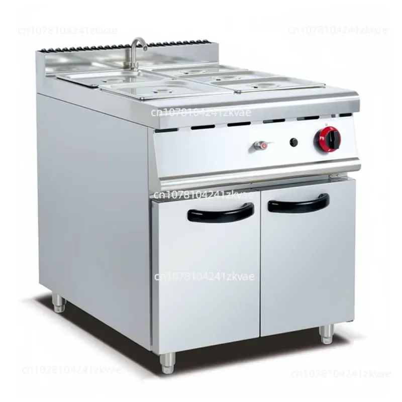 Freestanding Stainless Steel Food Warmer Restaurant Commercial Propane/Natural Gas Bain Marie Cooker with Cabinet Easy