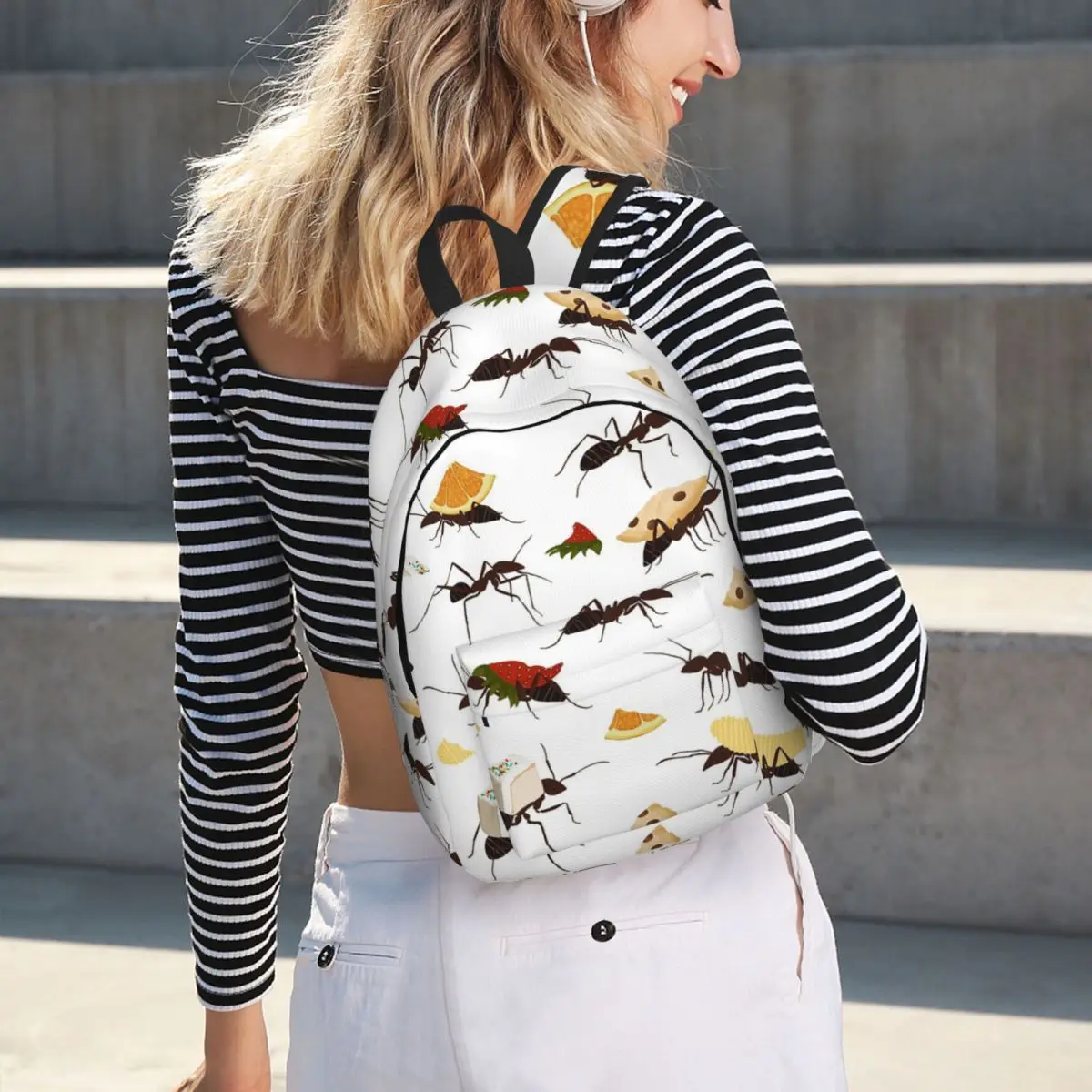 Ants Carrying Snacks Student Backpack School Bag Hiking Travel Daypack for Boys Girls Bookbag Shoulder Bags