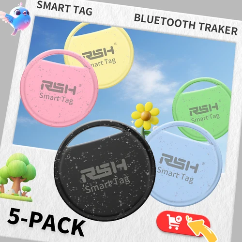 Imagen 1 del producto RSH-rastreador GPS antipérdida de seguridad, localizador Android para Xiaomi, posicionamiento Global, bolso para niños, billetera, buscador de coche, certificado por Google, 5 uds.