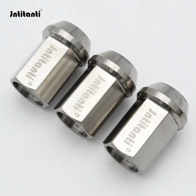 Jntitanti Cone Seat Auto Parts Gr.5 Titanium Car Wheel Nut M14*1.5*35mm for Jeep Land Rover  Cherokee Jaguar VW