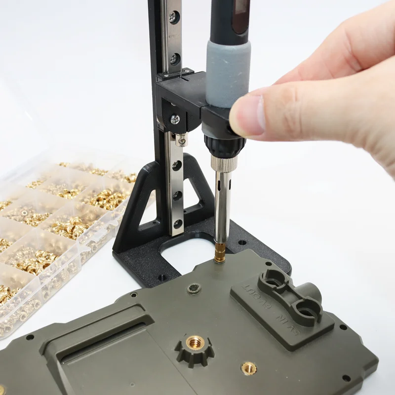 Heat Set Thread Insert Tool Kit M2 M2.5 M3 M4 M5 M6 Brass Hot Melt Insertion Nuts Soldering Iron for Plastic Printing 3D Machine