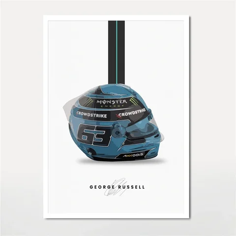 Шлем Гонщика F1 С Принтом На Холсте - Сезонная Коллекция, Горячая Элегантность