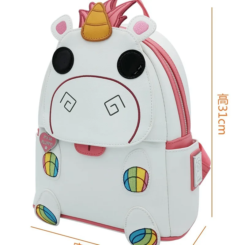 Loungeflyed Despicable Me 3 Minion Agnes Style Student School Bag Casual Backpack Anime Kawaii Cartoon Backpack  Gifts