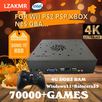 LZAKMR Game Console X8 Play Retro I3-3110M 1T Batocera+Windows 70000+Games For Wii PS2 N64 PSP GameCube Xbox MAX Four Player