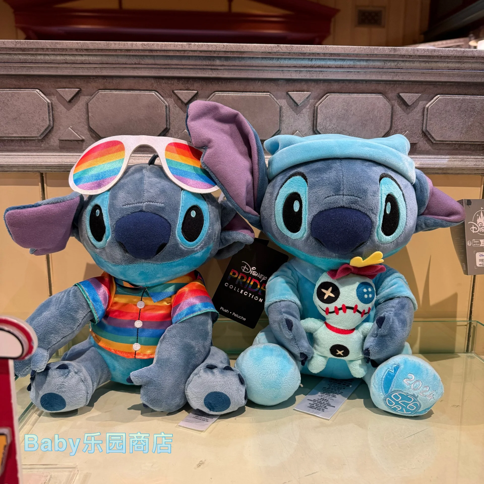 Disney Limited Stitch Pillow Doll, Limited Plush Doll, Pingente chave, Coleção do presente de aniversário, Graduação, Coleção oficial