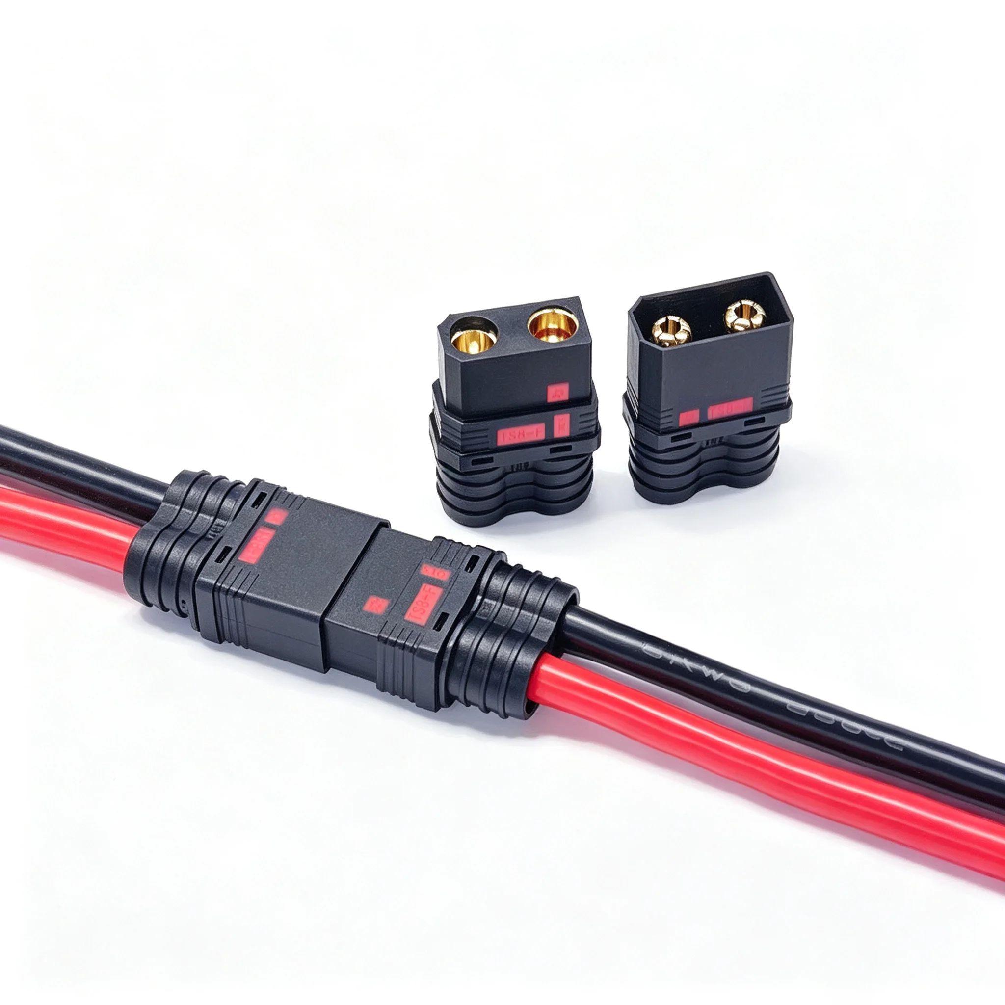 Free Shipping TS8 High Current Gold Plated Battery Connector with T38 Protective Sheath for RC Lipo Battery FPV Drone