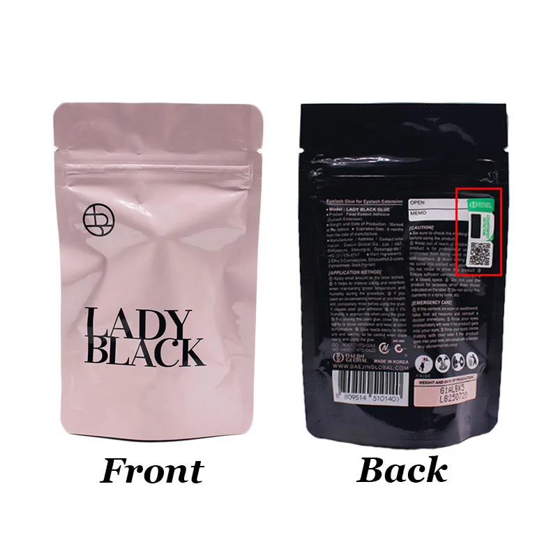 10Pcs Korea Original Lady Black False Eyelash Extensions Glue Low Irritation for Sensitive Skin Lash Adhesive 5ml Makeup Tools