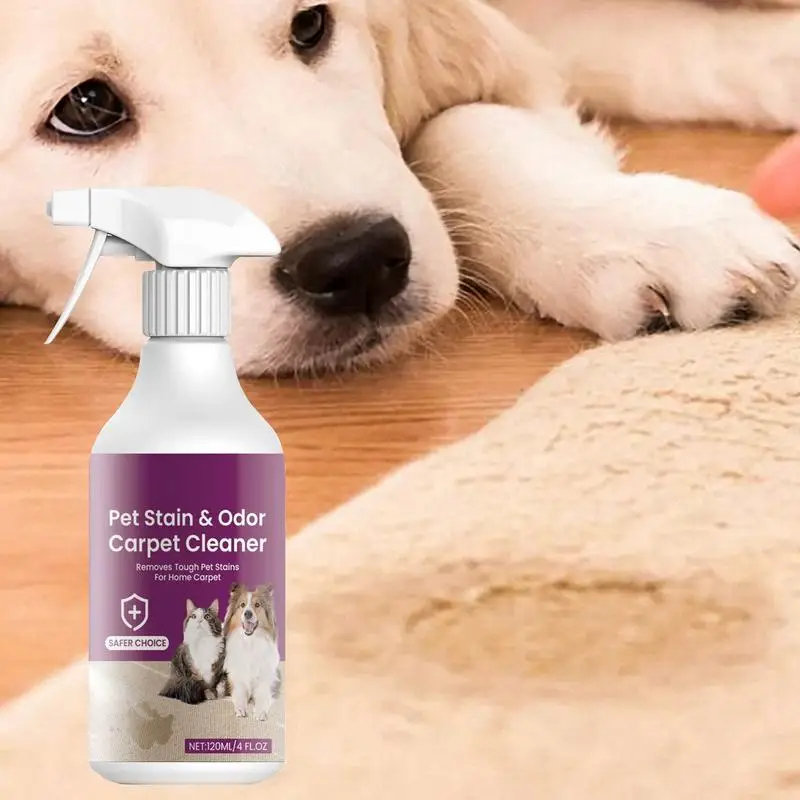 Pet Stain Cleaner For Carpet 120ml Stain Remover Spray Powerful Pet Stain Destroyer Safe Stain Remover Spray Effective For