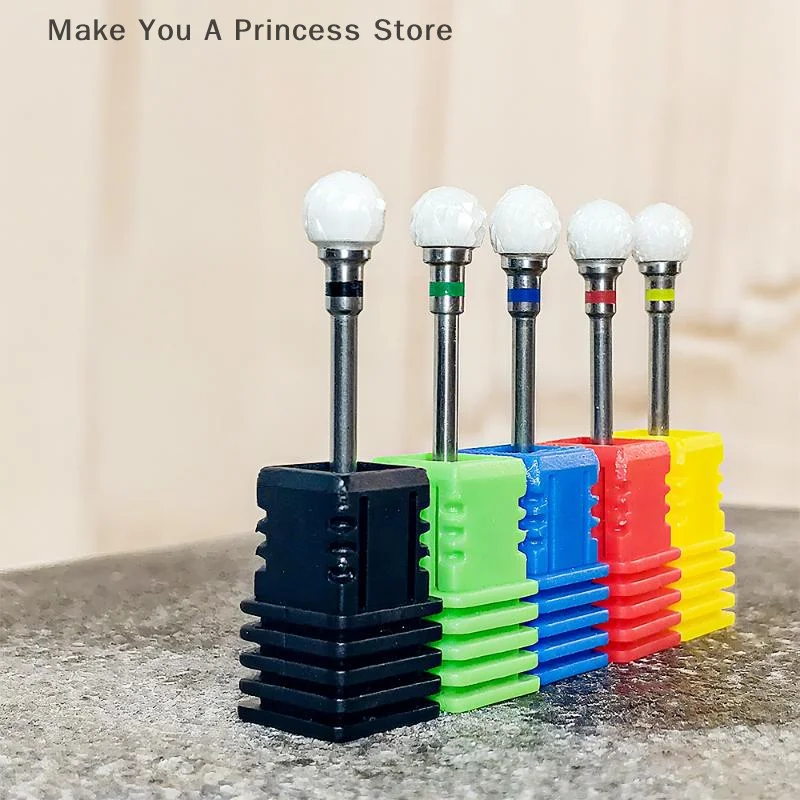 Sphärische Form Keramik Nagel Bohrer Bits Schnell Entfernen Nagelhaut Nagellack Kopf Elektrische Polieren Maschine Zubehör