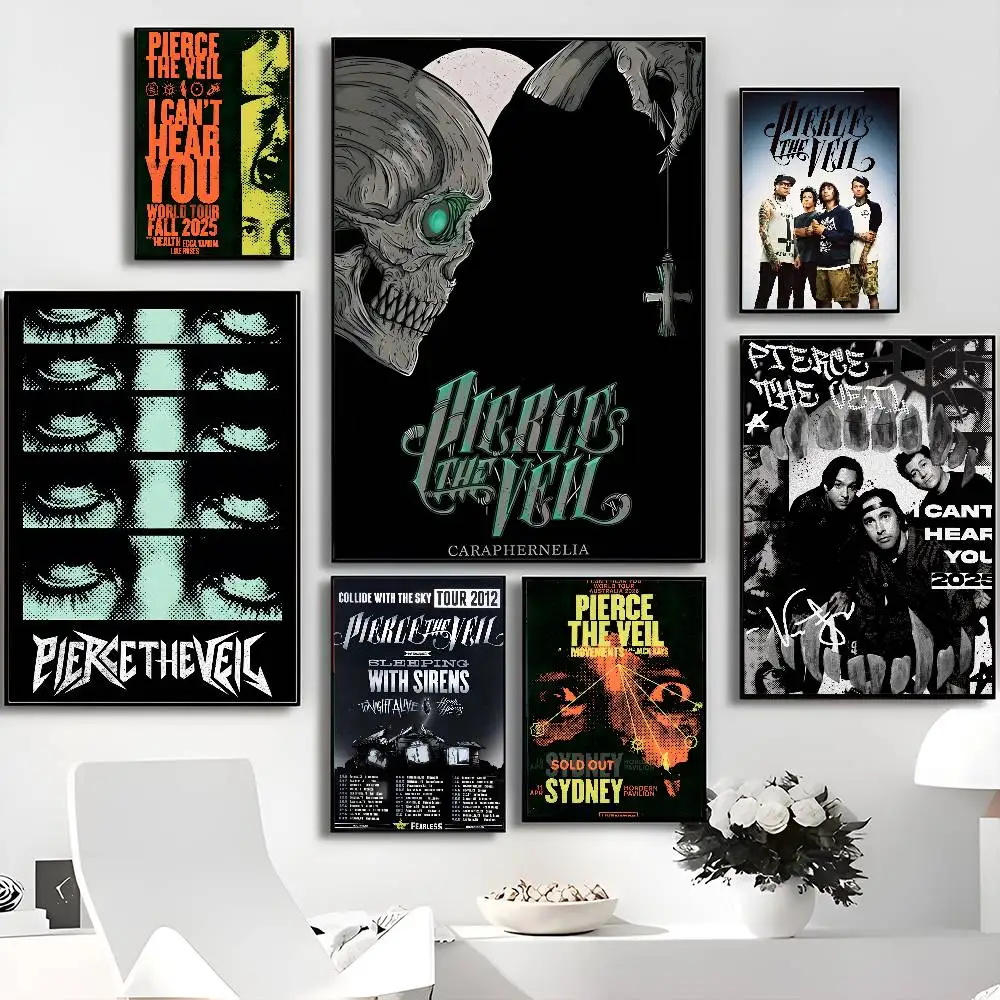 P-Pierce T-The V-Veil Band Classic Vintage Posters Vintage Room Home Bar Cafe Decor Nordic Home Decor