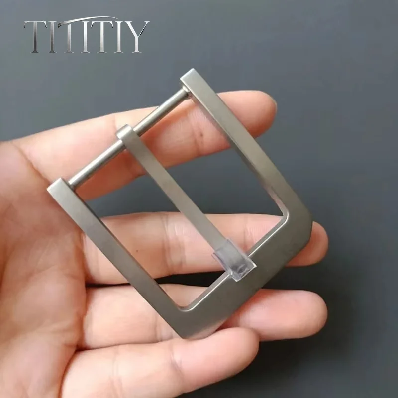 Ultra-light Pure Titanium Buckle 38mm Single Prong Pin Belt Buckle, Men's Business Rustproof Hypoallergenic Waist Band Accessory