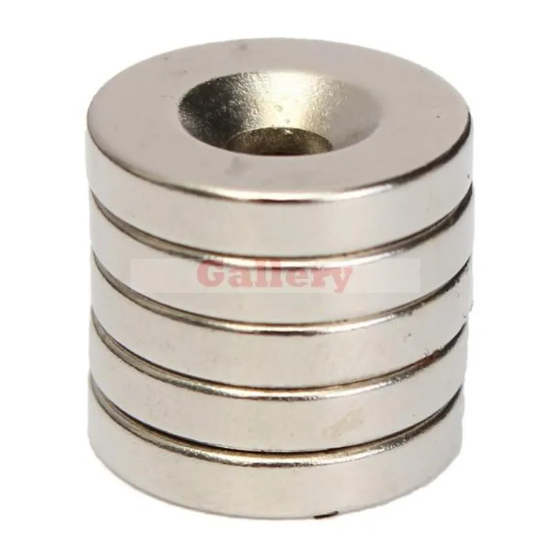 10 Pcs Lot 15x3mm Strong Round Countersunk Ring 4mm Hole Rare Earth imanes para el refrigerador pesca magnética