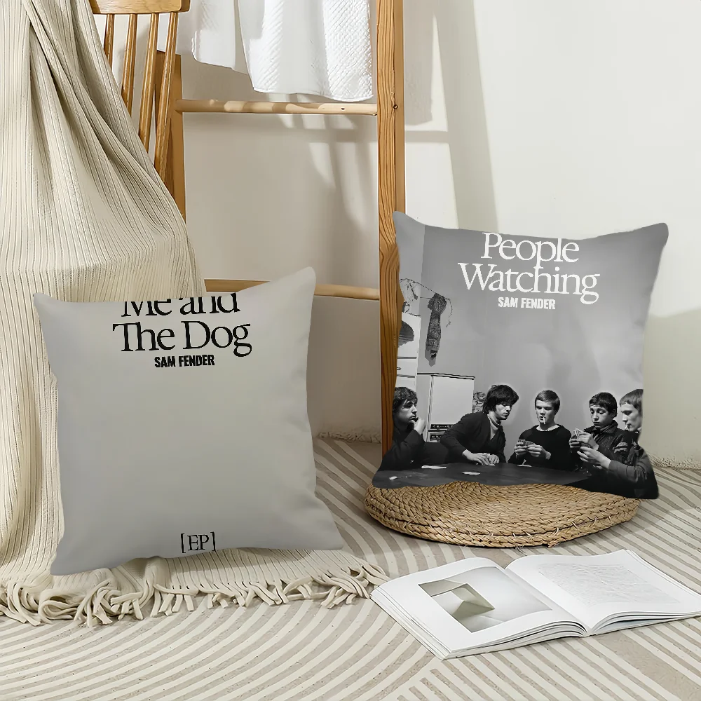 Singer Sam Fender Me and The Dog Pillow Case Home Decoration Cushion Cover Suitable For Office Sofa Bedroom Car