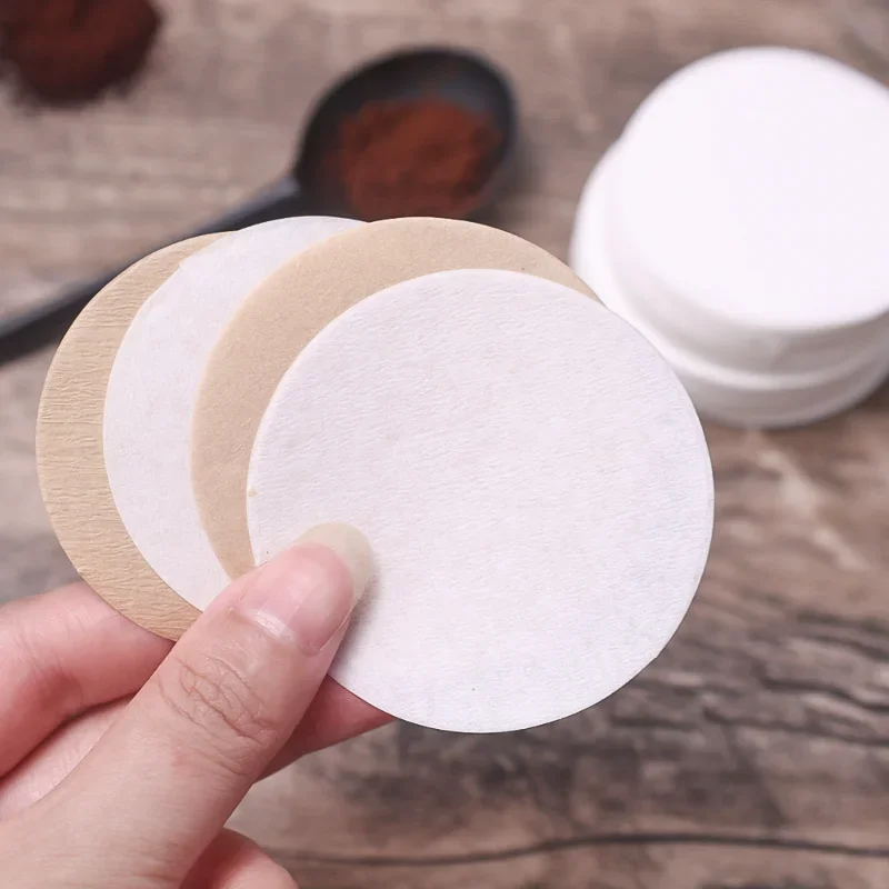 100pcs Coffee Filter Paper for Espresso Coffee Maker Disposable Round Filter Hand-poured Moka Coffee Pot Filter Tools No.3 /No.6